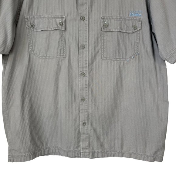 Dickies Short Sleeve Button Front Shirt Mens XL Gray - Picture 4 of 9